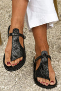 Celia | Croco-Embossed Comfort Sandals