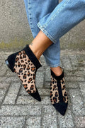 Lily | Leopard Print Ankle Boot With Pointed Toe