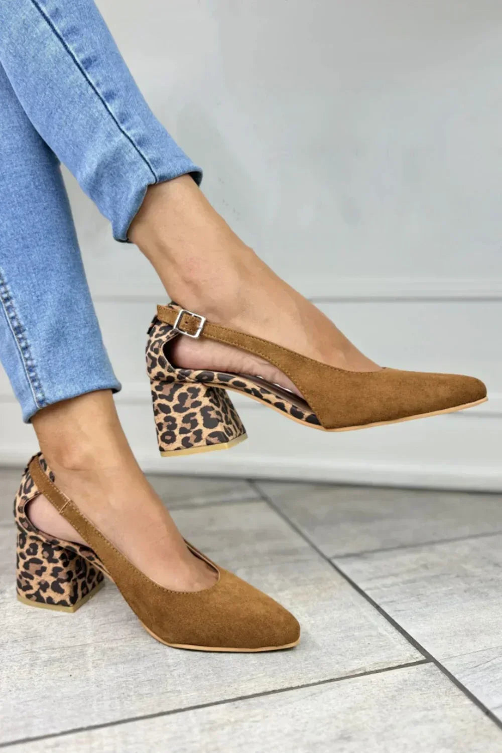 Camila | Leopard Print Slingback Heels