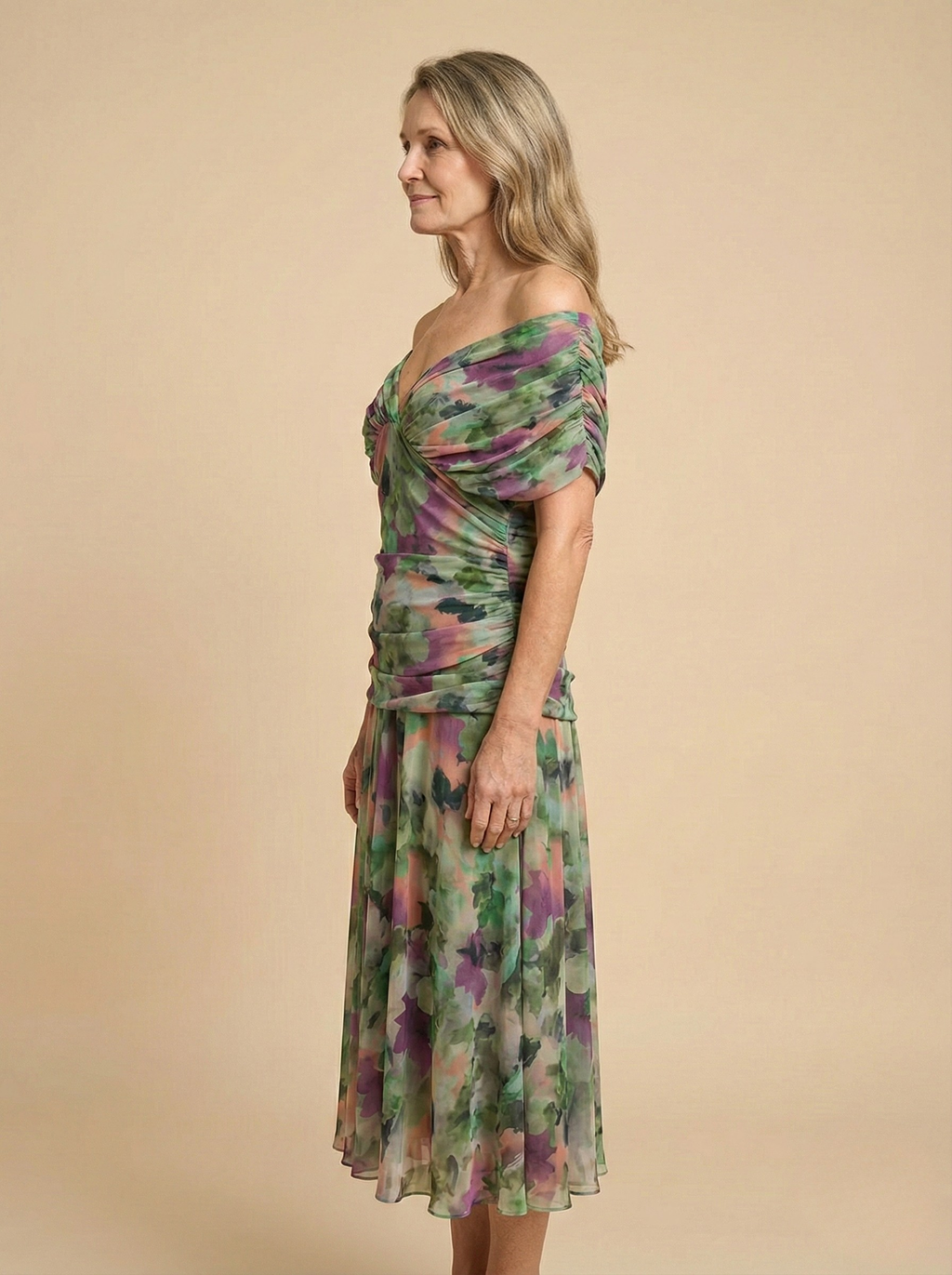 Alondra™ Long Floral Dress with V-Neck