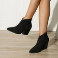 Hailey | Pointed Ankle Boot With Suede Effect