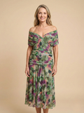 Alondra™ Long Floral Dress with V-Neck