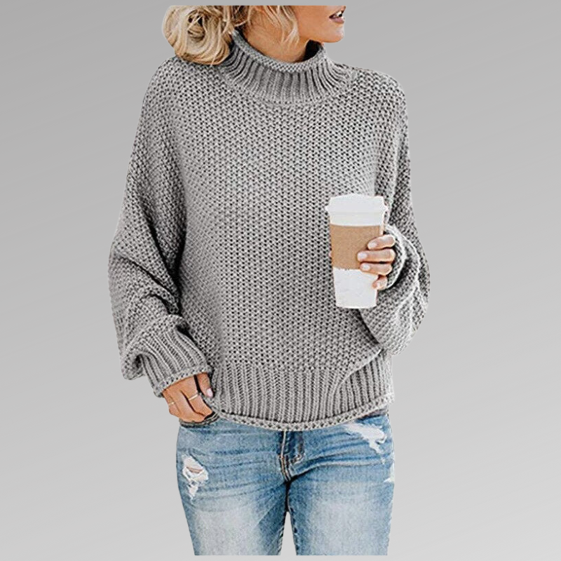 Braelyn | Pullover Sweater with High Collar