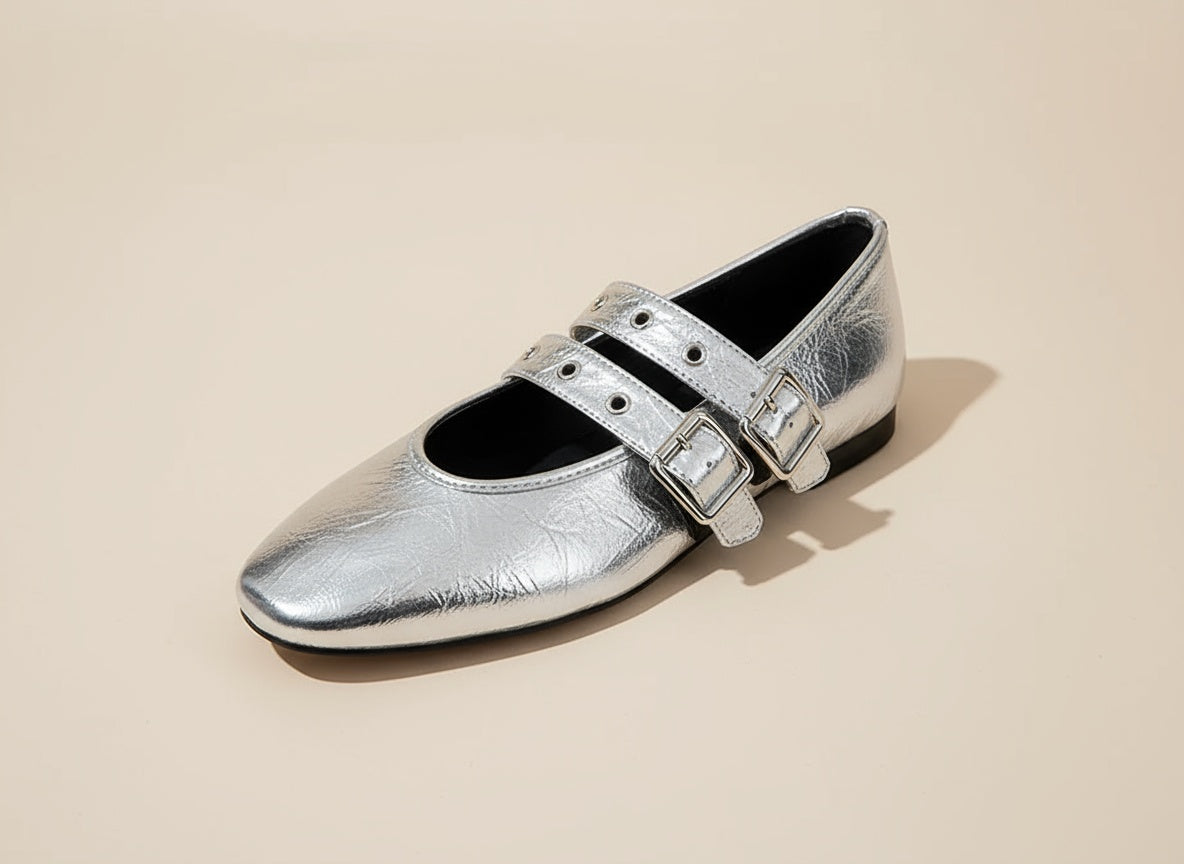 Virginia | Double-Buckle Slip-On Flats