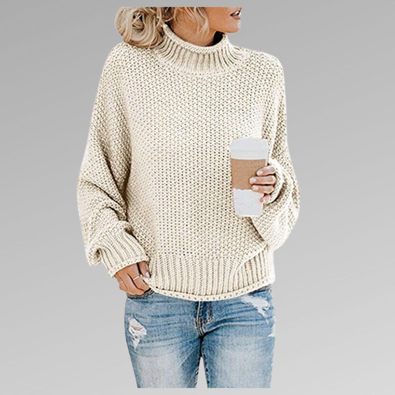 Braelyn | Pullover Sweater with High Collar