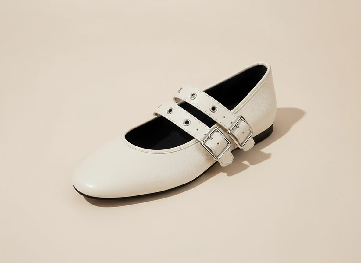 Virginia | Double-Buckle Slip-On Flats