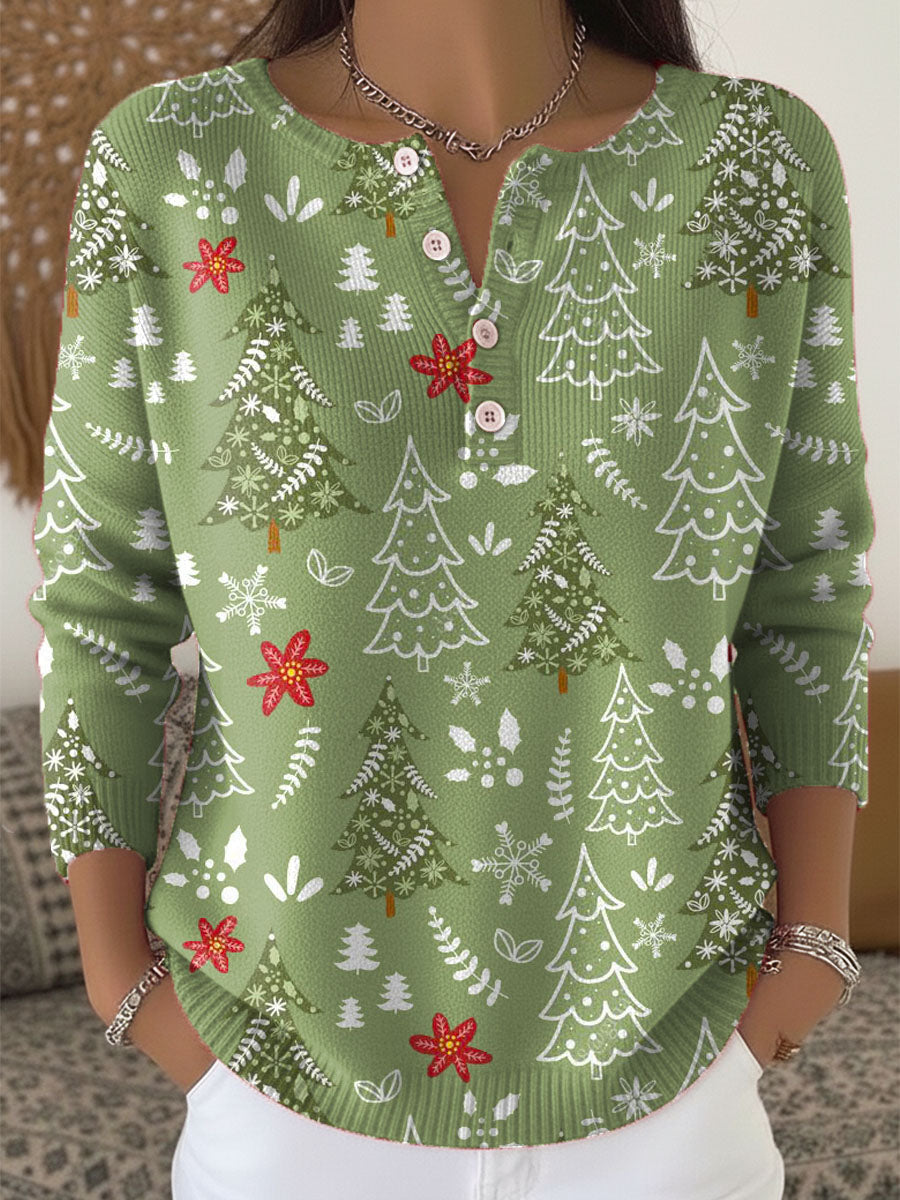 Abby | Festive Button-Up Christmas Sweater