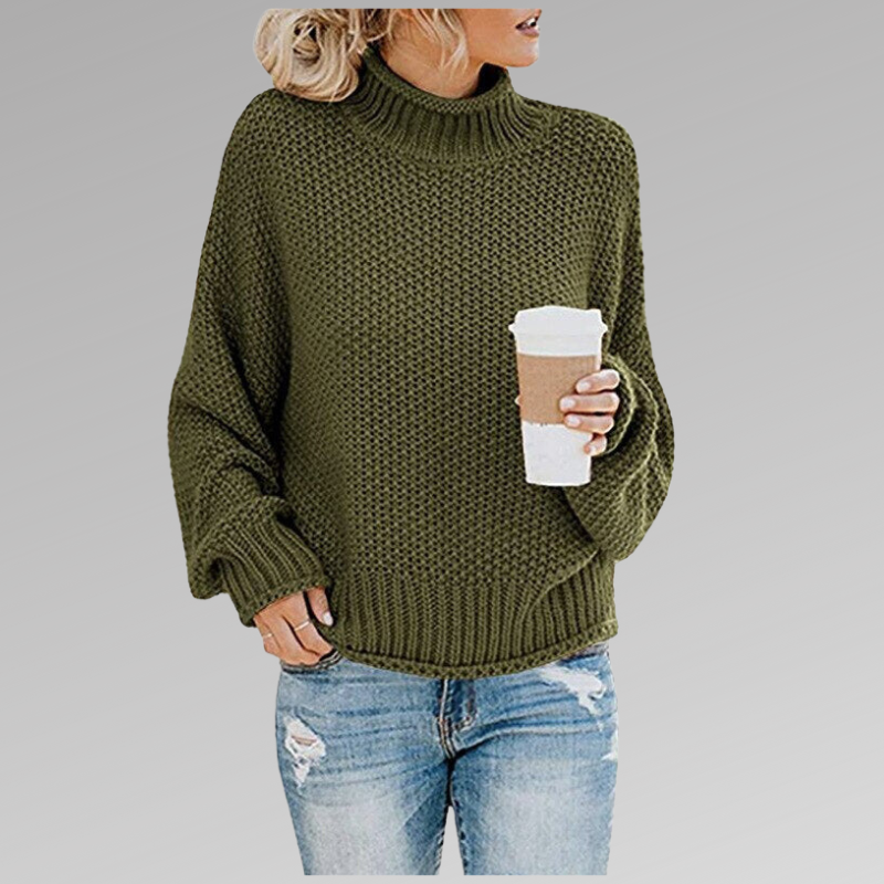 Braelyn | Pullover Sweater with High Collar