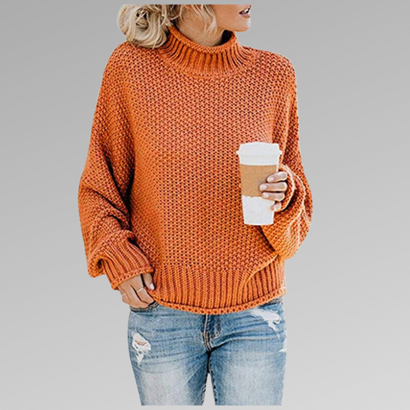 Braelyn | Pullover Sweater with High Collar