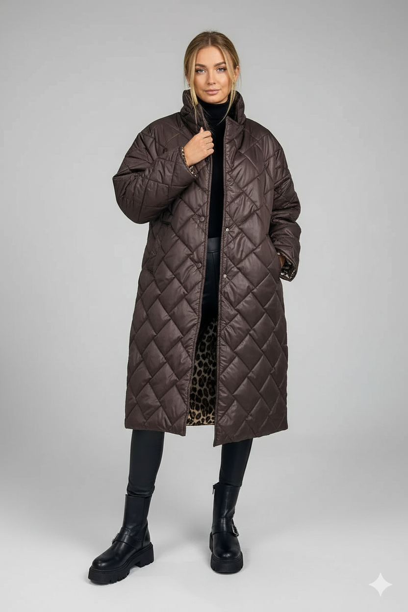 Mcnealy Fashion NY | Stylish Mid-Length Leopard Jacket