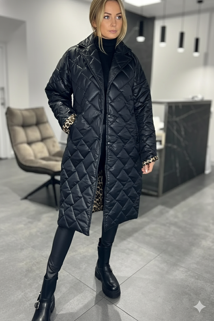 Mcnealy Fashion NY | Stylish Mid-Length Leopard Jacket
