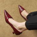 Jessica | Elegant Pointed Toe Leather Heels