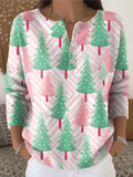 Ivy | Festive Pine Tree Print Christmas Sweater
