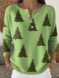 Gigi | Pine Tree Design Holiday Sweater