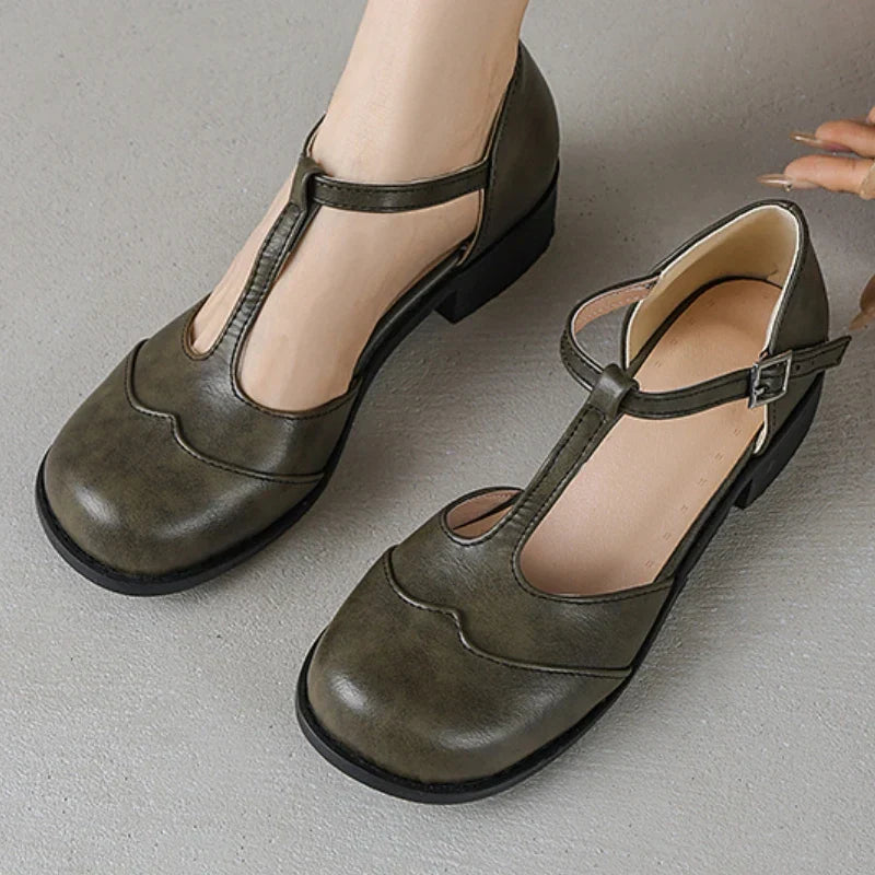 Alice | Textured Leather Footwear