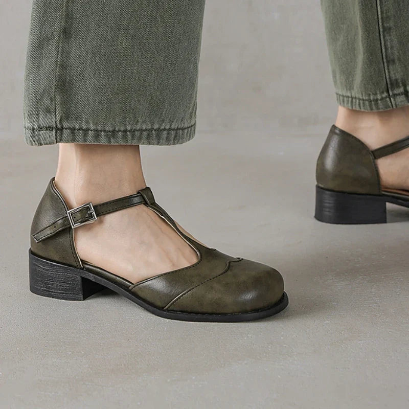 Alice | Textured Leather Footwear