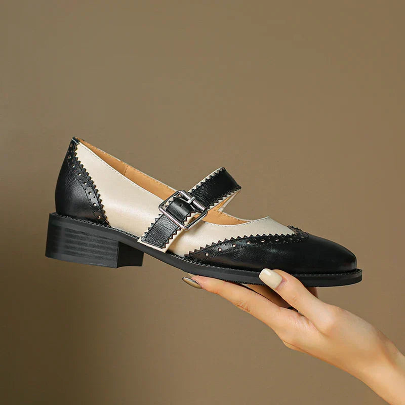 Ruth | Classic Leather Mary Jane Flats for Everyday Wear