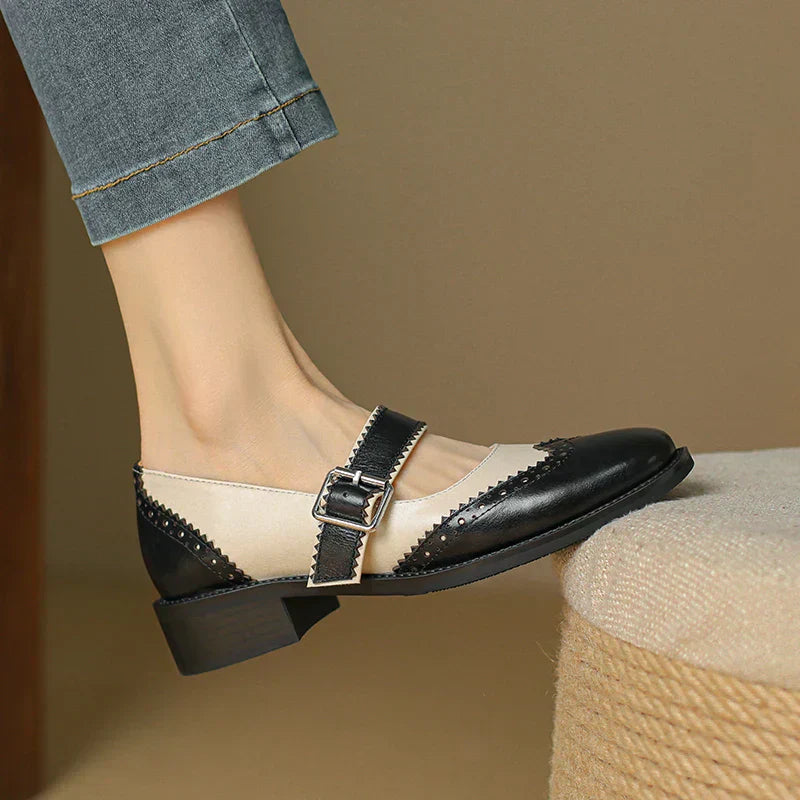 Ruth | Classic Leather Mary Jane Flats for Everyday Wear