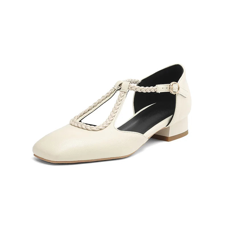 Dorothy | Vintage-Inspired Leather Ballerina Flats