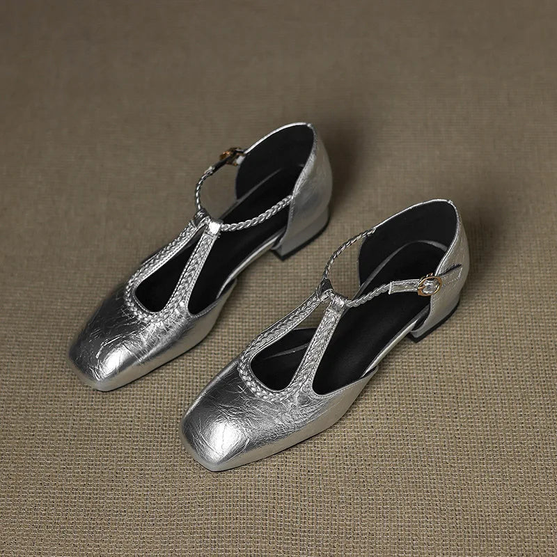 Dorothy | Vintage-Inspired Leather Ballerina Flats