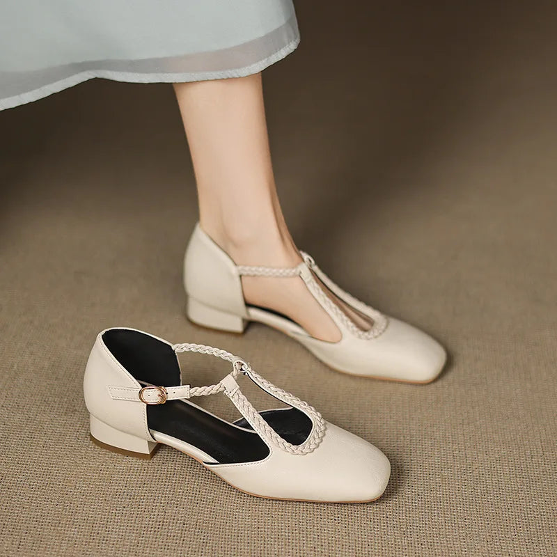 Dorothy | Vintage-Inspired Leather Ballerina Flats