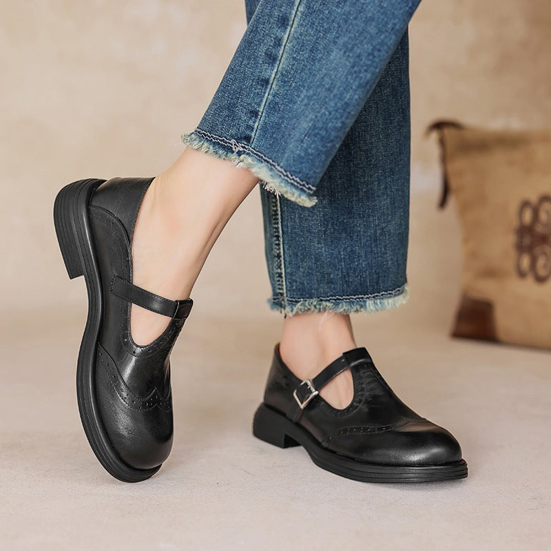 Sharon | Chic Leather Mary Janes for Everyday Elegance