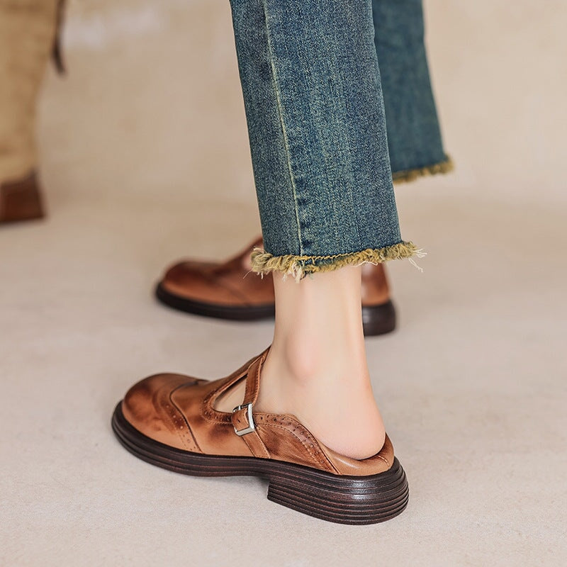 Sharon | Chic Leather Mary Janes for Everyday Elegance