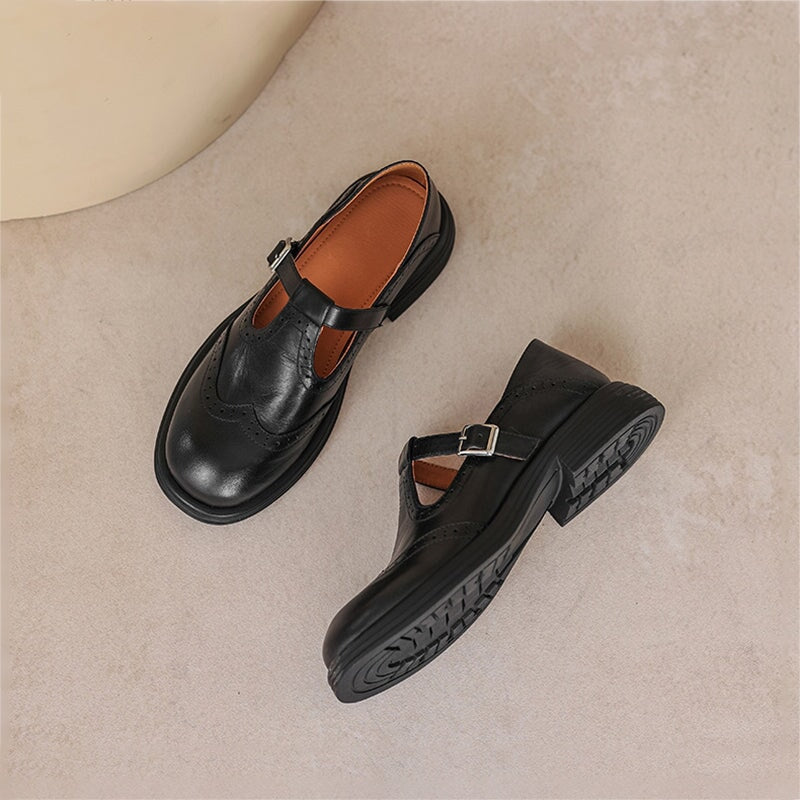 Sharon | Chic Leather Mary Janes for Everyday Elegance