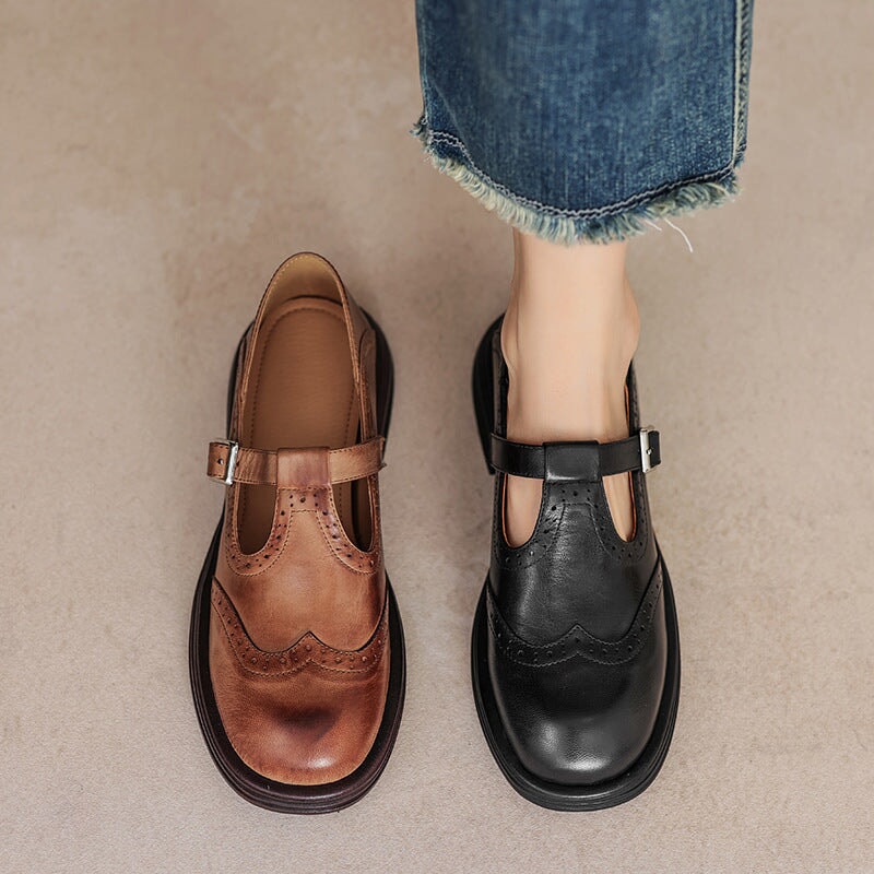 Sharon | Chic Leather Mary Janes for Everyday Elegance
